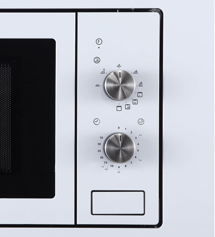 CATA MMA 20 WH Einbau-Mikrowelle 20L – 800 W Mikrowelle mit Grillfunktion, mechanischer Timer, Edels