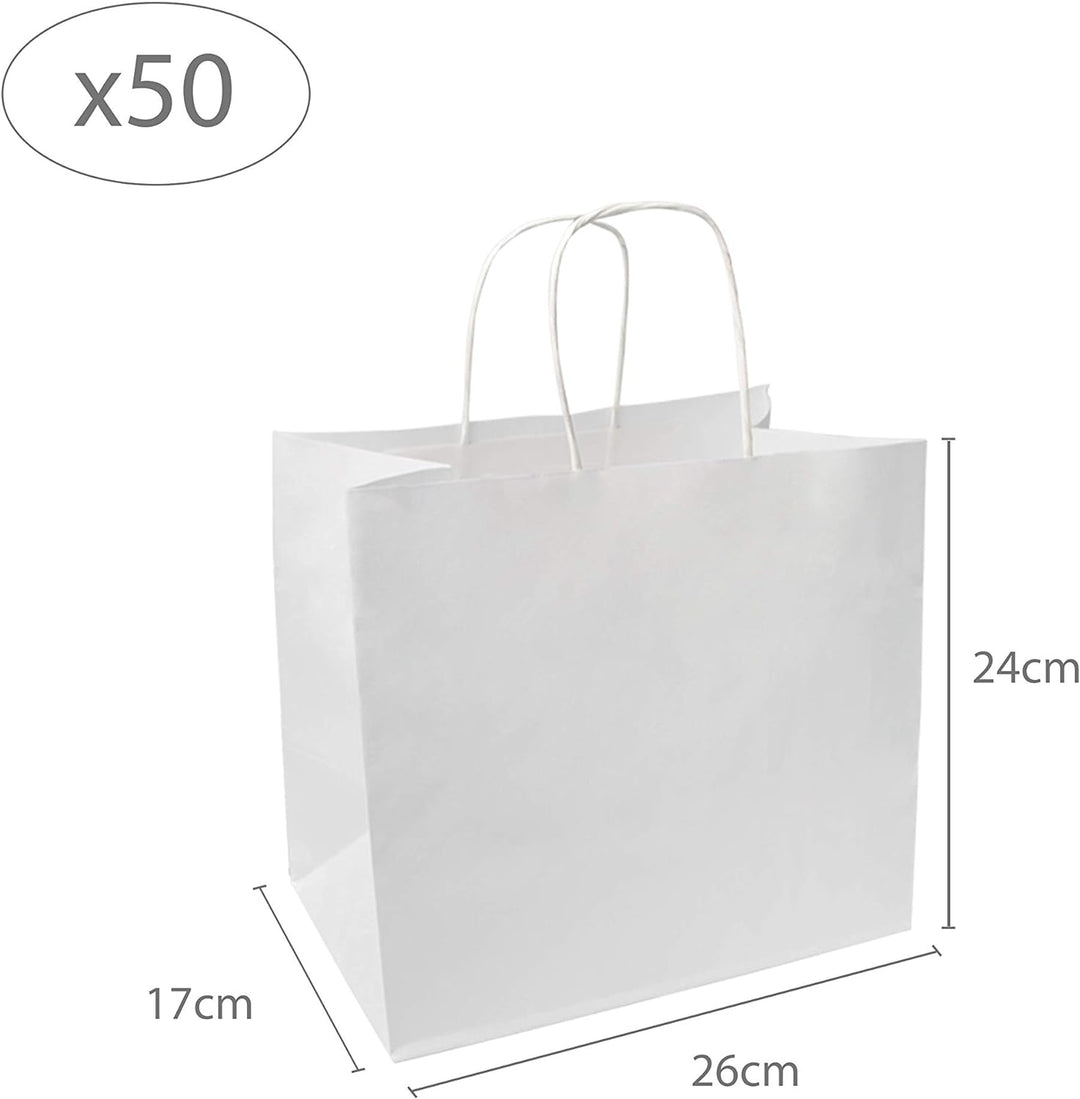 Titre Extiff Einkaufstasche, Zellulose, Weiss, mit Griffen, 26 x 17 x 24 cm, Einkaufstasche, Geschen