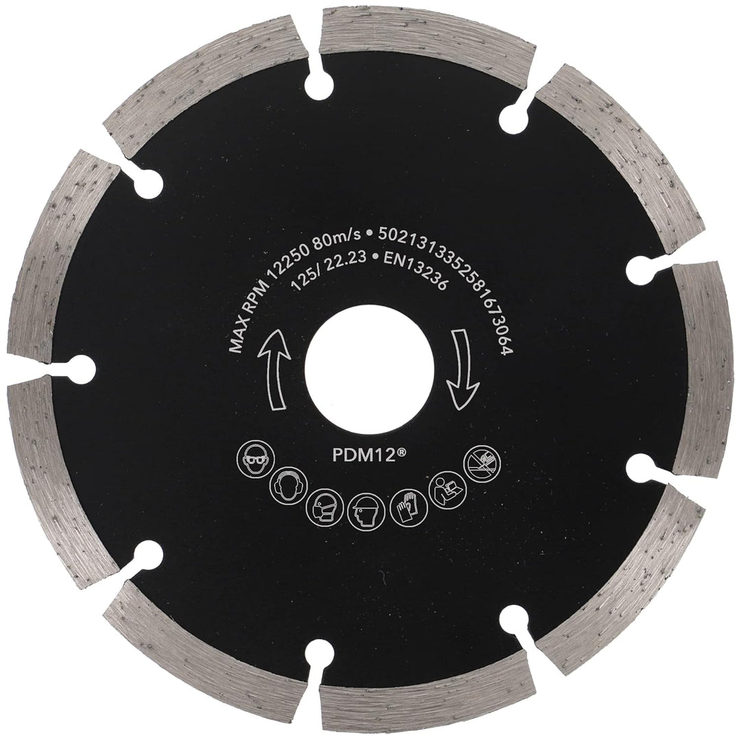 PRODIAMANT Diamantscheibe 125 mm x 22,2 mm Abrasiv für Strassen, Asphalt, Estrich, Leichtbeton, fris