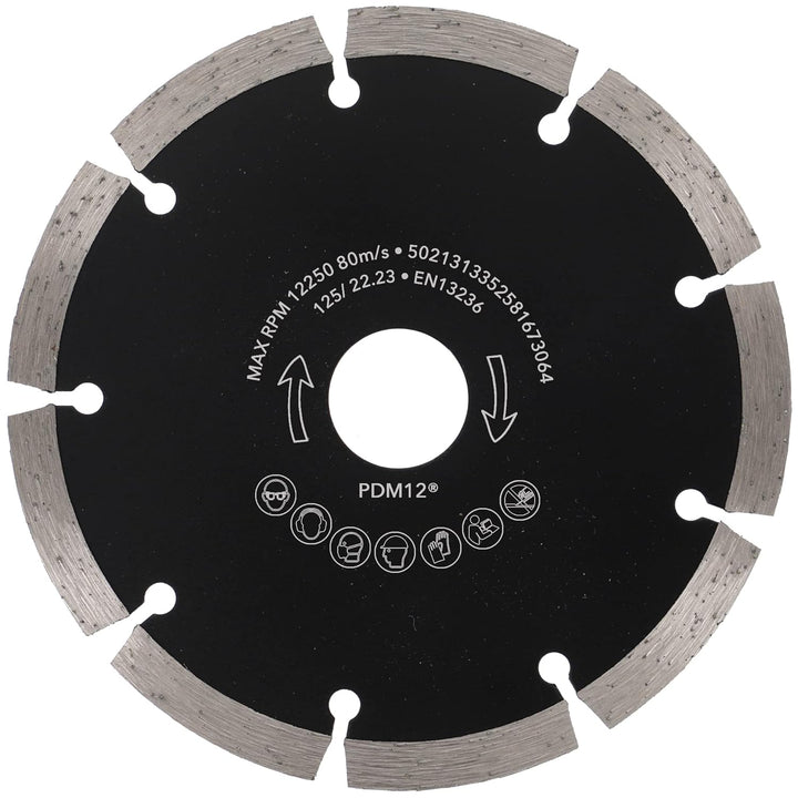 PRODIAMANT Diamantscheibe 125 mm x 22,2 mm Abrasiv für Strassen, Asphalt, Estrich, Leichtbeton, fris