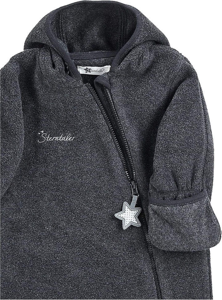 Sterntaler Unisex Kinder Overall Baby Fleece Overall 74 Anthrazit Meliert, 74 Anthrazit Meliert