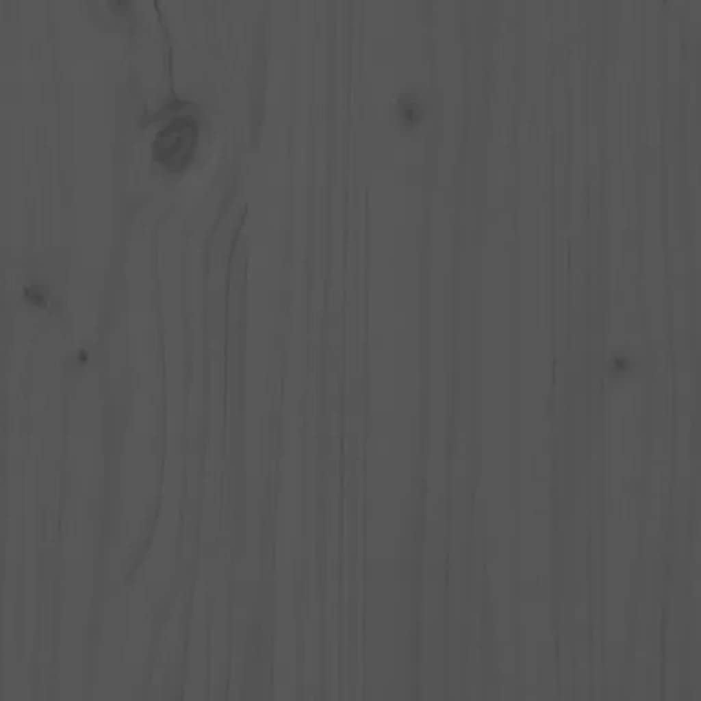 FIRBNUS Pflanzkübel Grau 78x78x27 cm Massivholz Kiefer Blumenkasten Treppenstufen-Design Gartenpflan