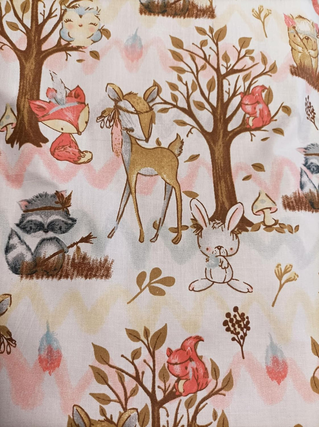 Handgefertigte Puppenbettwäsche, Waldfreunde, Hase und Igel, Gänse und Blumen, waschbar Decke 41h x