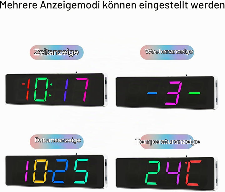 EIELE Digitaluhr Lötübungsset Vergrösserte Farb-LED-Anzeige Temperaturmessung Automatische Helligkei