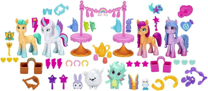 My Little Pony – Entdecke Dein Ponyfunkeln Freunde aus der Maretime Bucht, 4 Ponyfiguren und Accesso