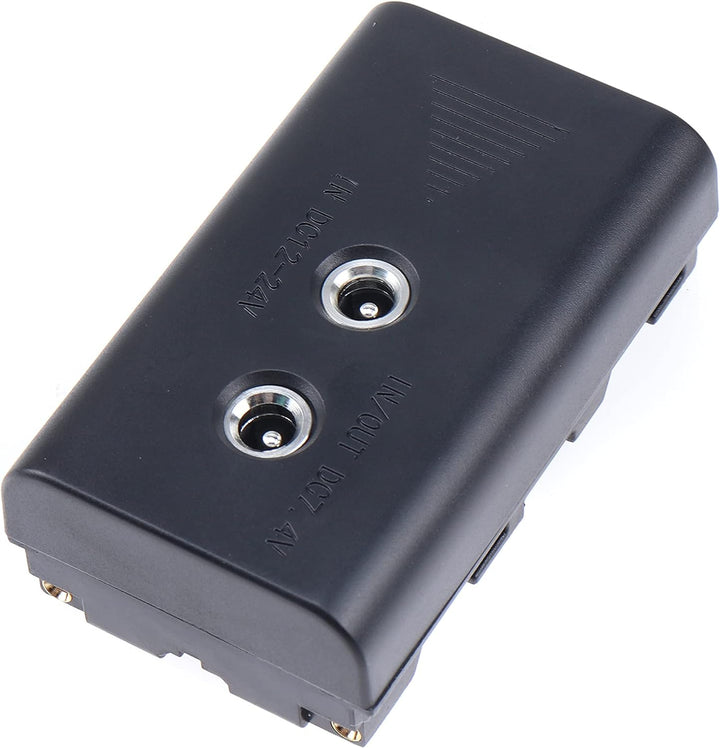 FOTGA Netzteil NP-F-Dummy-Akku DC-Koppler Ersatz von NP-F960/750/770/970 mit DC-Eingang und DC-Ausga