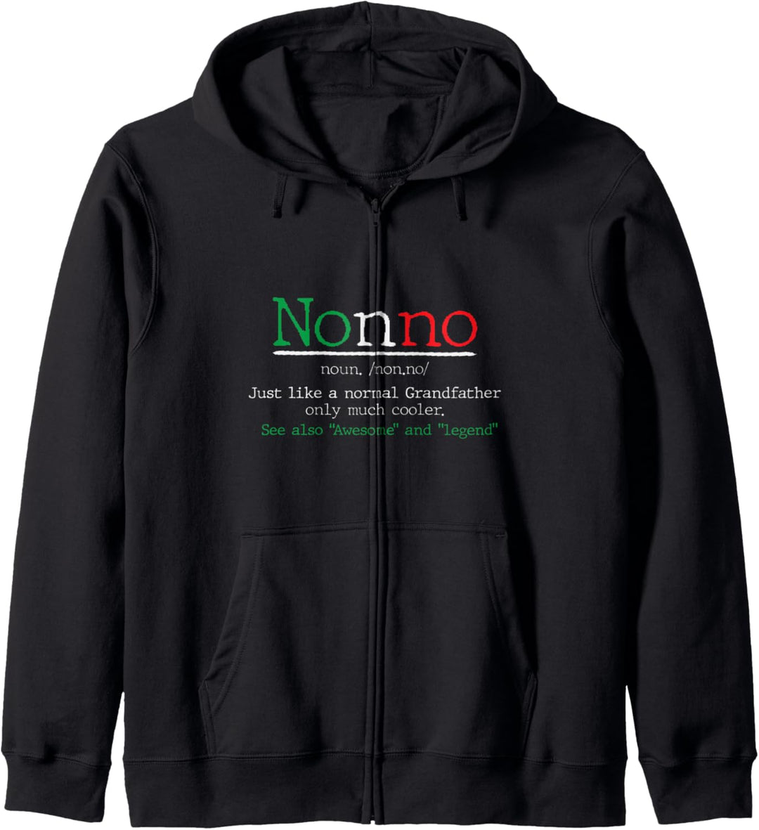 Funny Nonno Italian Grandfather Definition Italy Lover Fan Kapuzenjacke