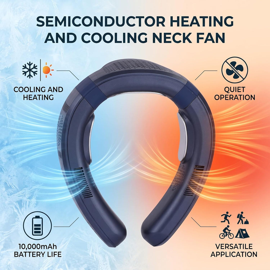 Yosoo Health Gear Nackenventilator mit Halbleiterkühlung und -heizung, Tragbarer Ventilator mit 3 Ge