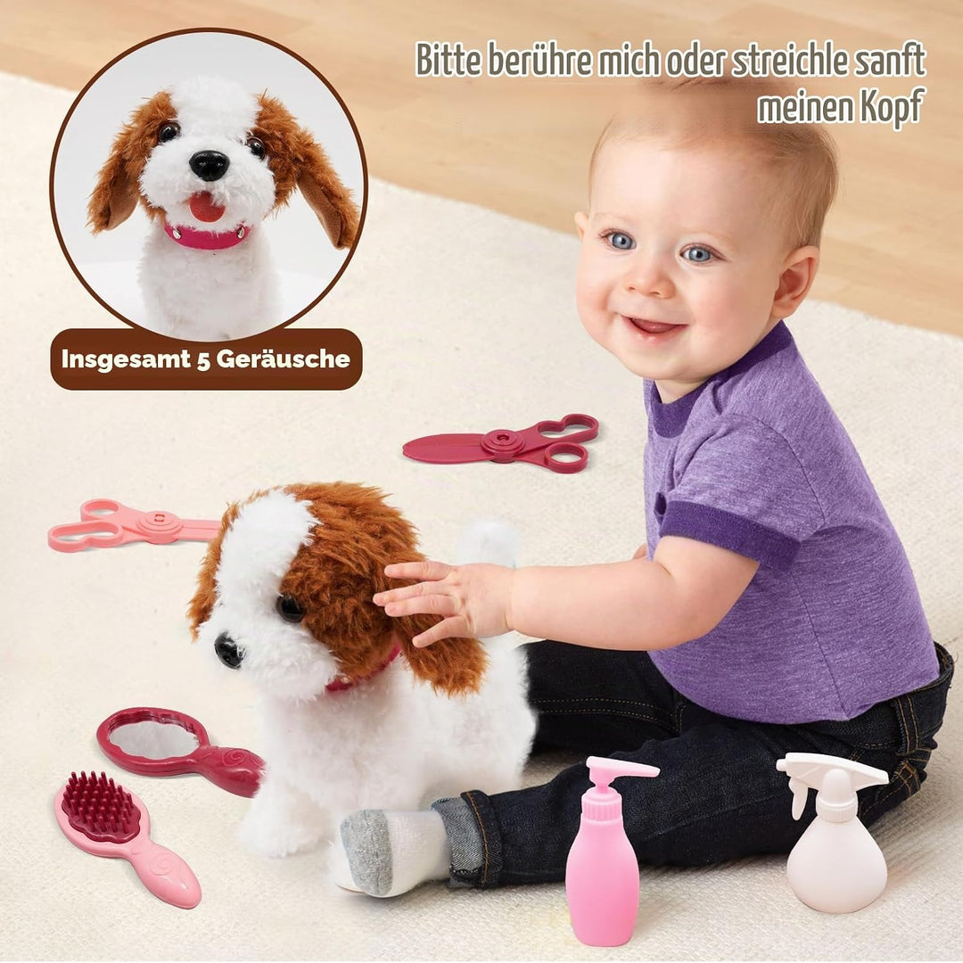 Hund Spielzeug Kinder,laufender Hund mit Leine der läuft und bellt,Haustiere roboterhund interaktive