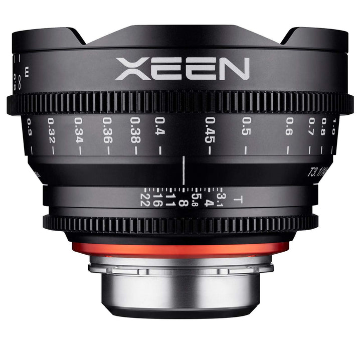 XEEN Cinema 14mm T3,1 PL Vollformat Objektiv MF Cine Video Lens für hohe Auflösungen mit Follow Focu