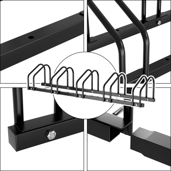 Joparri Fahrradständer für 5 Fahrräder, Mehrfachständer 35-55 mm Reifenbreite Aufstellständer Radstä
