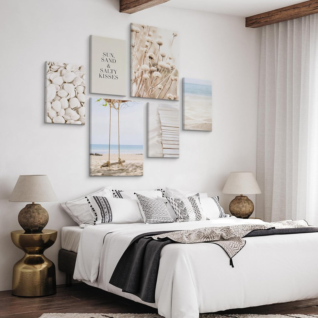 Muralo - Wandbilder Set - Leinwand Bilder Set Aufhängefertig - Bilder für Wohnzimmer Schlafzimmer -