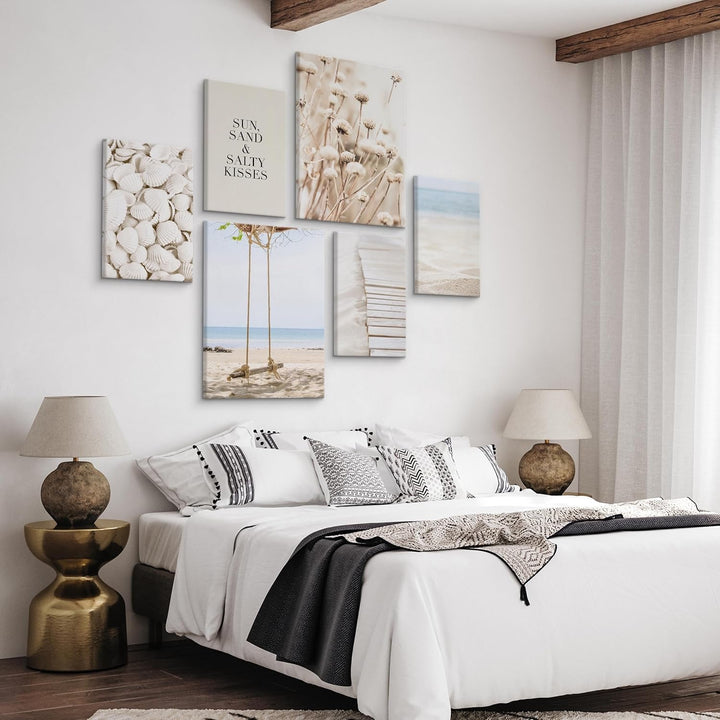 Muralo - Wandbilder Set - Leinwand Bilder Set Aufhängefertig - Bilder für Wohnzimmer Schlafzimmer -