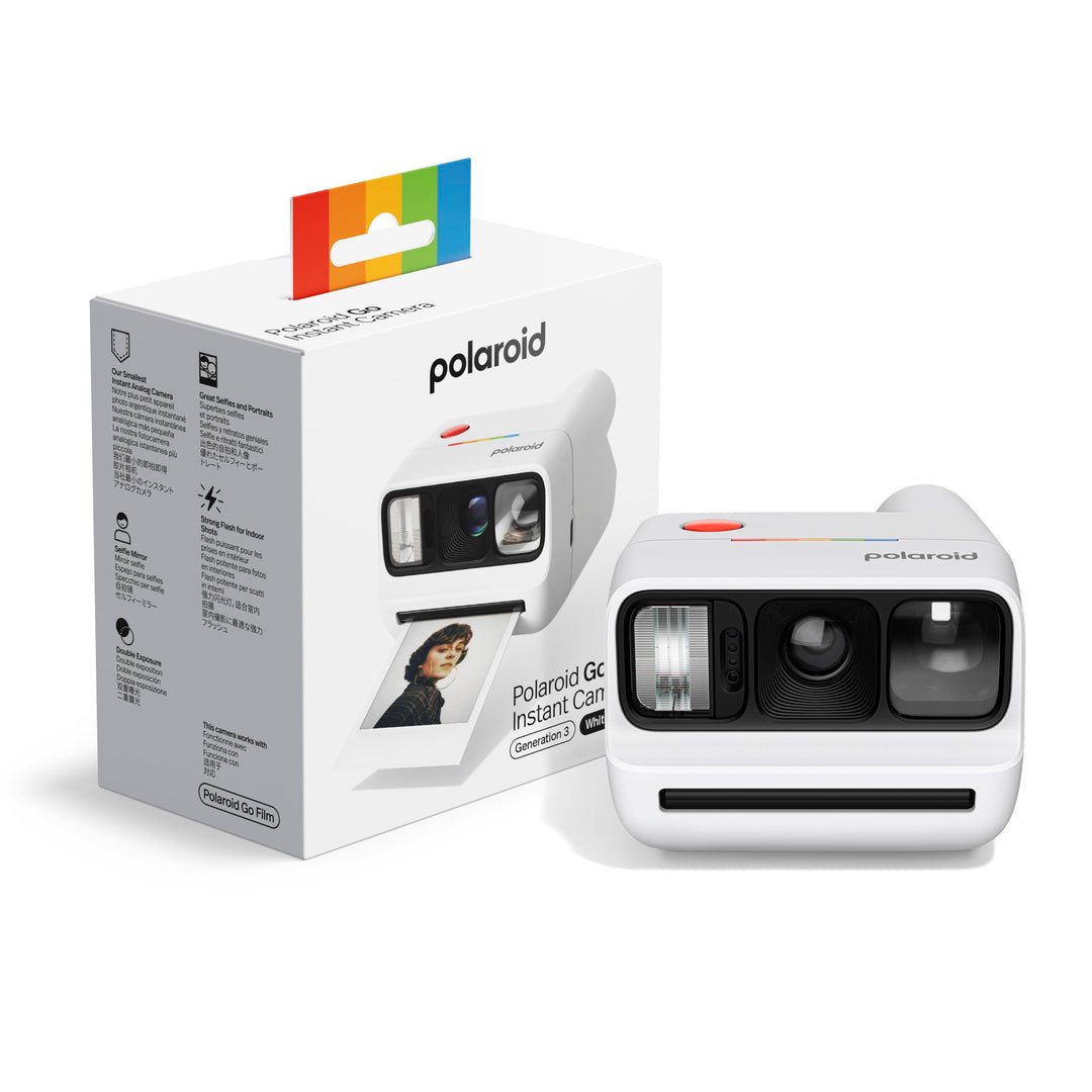 Polaroid Go Generation 3 – Mini Instant Film Kamera – weiss (9191) – nur kompatibel mit Go Film, Wei