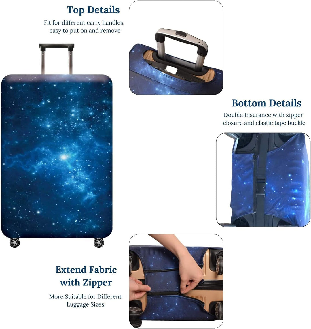 Gepäckabdeckung, waschechter Schutzkoffer-Cover - Reise-elastischer Spandex-Koffer-Protector mit 19