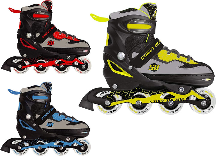 Sport1 Inlineskates, ausziehbar, Rot, Blau oder Gelb, Street Blade