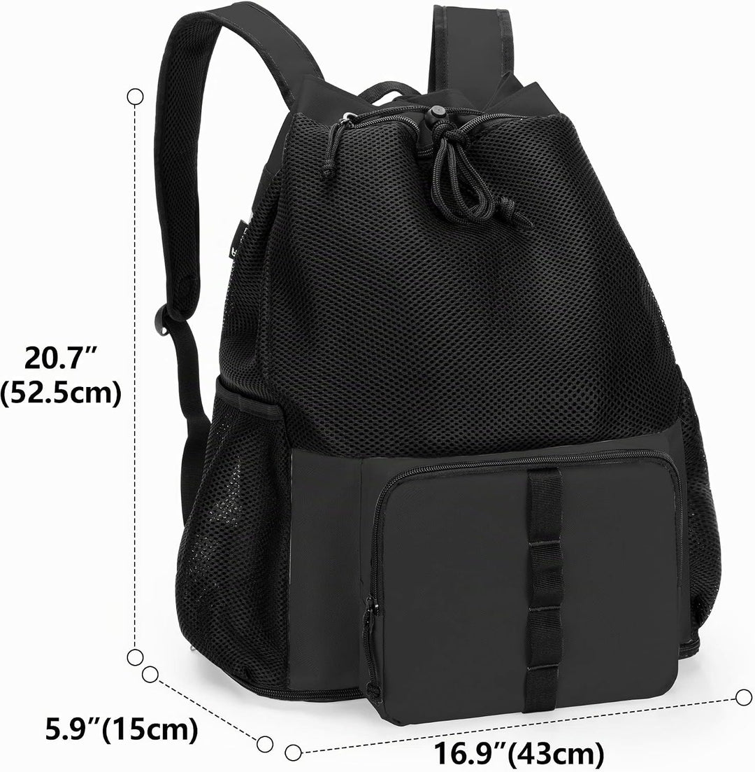Fasrom Mesh Strandrucksack mit Reissverschluss unten, Sport Gym Rucksack zum Schwimmen, Strand und P