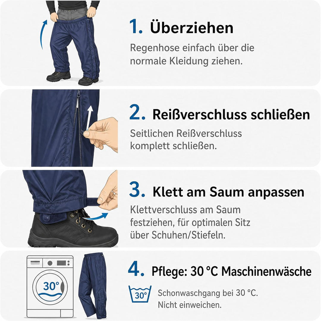BMS Challenge of Rain Regenhose XL Marine, XL Marine