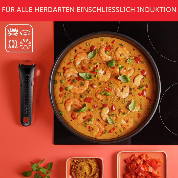 Tefal Ingenio Emotion Kochgeschirr, 13-teilig, Edelstahl, stapelbar, Antihaftbeschichtung, Induktion