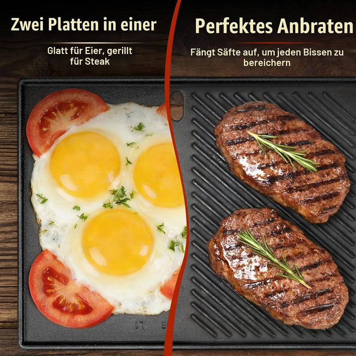 Denmay 7638 44,5 cm Grillrost &amp; Grillplatte für Weber Spirit I &amp; II 300 Serie (mit vorderen Brennerk
