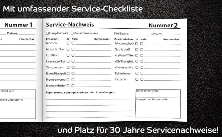 Serviceheft für Kraftfahrzeuge | Universal | Scheckheft für alle Auto Marken und Modelle | Für Neu-