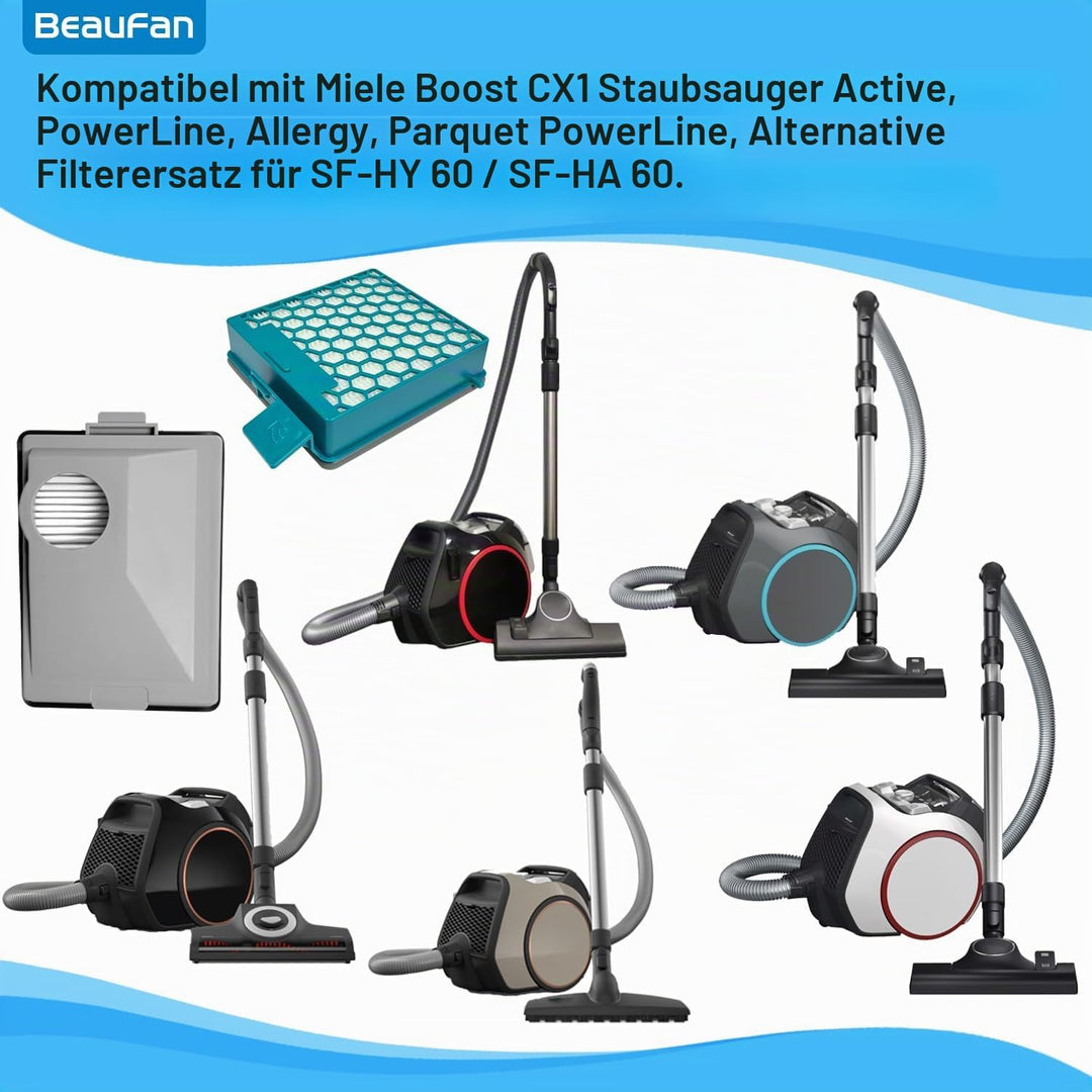 CX1 Filter Sets Compatible with Miele Boost CX1 Vacuum Cleaner Active, PowerLine, Parquet PowerLine,