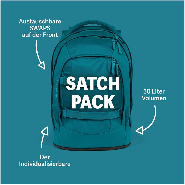 Satch Pack Bundle ab 5. Klasse ergonomisch 4-teilig 30L Stauraum standfest Organisationstalent Deep