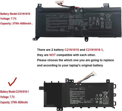 ASKC C21N1818-1 Laptop Akku für Asus VivoBook 15 F512FA F512DA-SH31 X512FA X512FB X512FL X512FJ X512