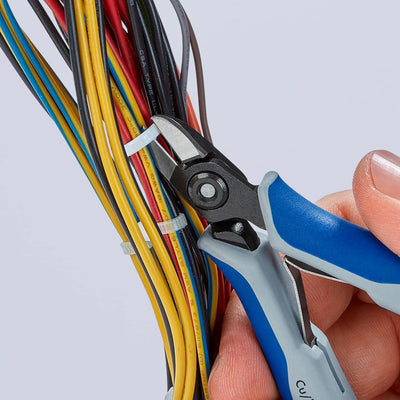 Knipex Präzisions-Elektronik-Seitenschneider z. B. zum Öffnen von Kunststoff-Kabelverbindern brünier