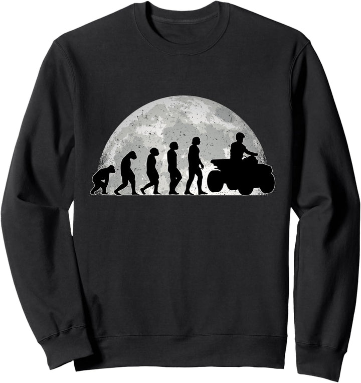 Quad Evolution Mond Quadfahrer Quad Bike ATV 4x4 Sweatshirt