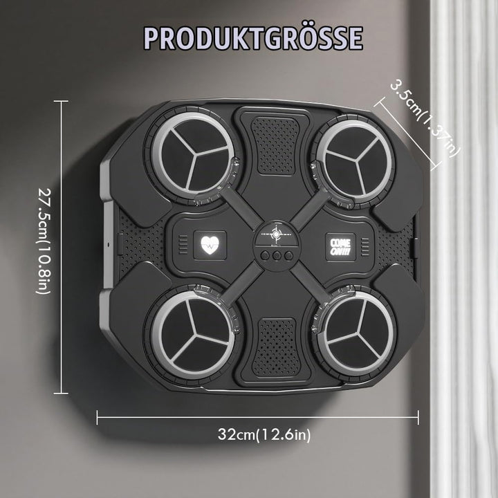 OneNine Bluetooth Music Boxing Machine, Boxmaschine mit Musik, Wandmontiertes Boxziel, LED Musik Box