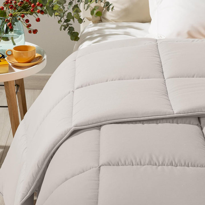 Caleffi - Moderne Steppdecke, einfarbig, für Doppelbett, Sand