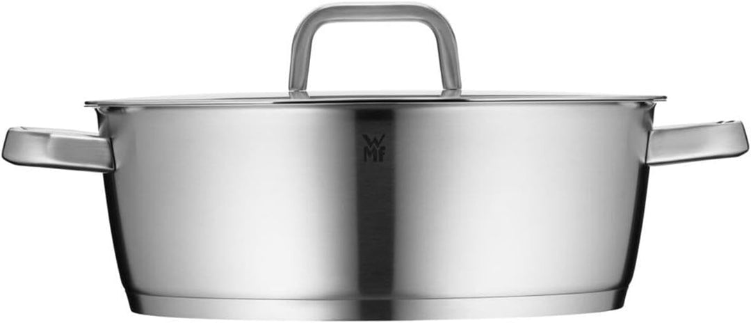 WMF Iconic Bräter 28 cm, hochwertiger Edelstahldeckel, robustes Cromargan®: Edelstahl Rostfrei 18/10