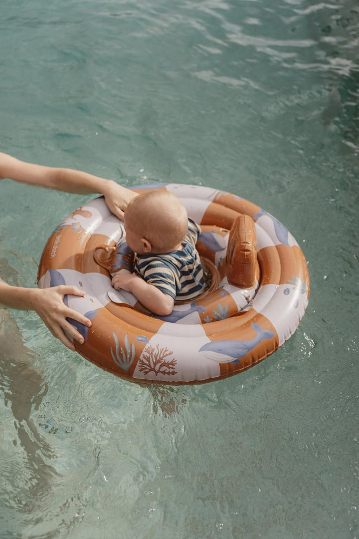 Little Dutch Baby Schwimmsitz - Schwimmring - Schwimmhilfe - Aufblasbar - für Jungen ab 6 Monaten -