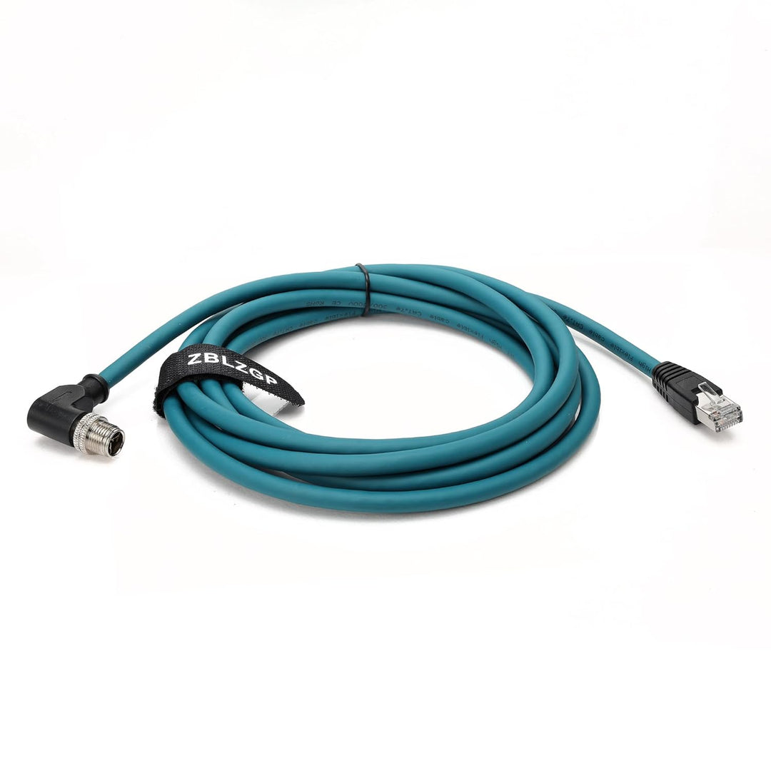 ZBLZGP Ethernet-Kabel M12, 8 Positionen, X-Code, Stecker auf RJ45, Cat6a, abgeschirmt, für Cognex-In