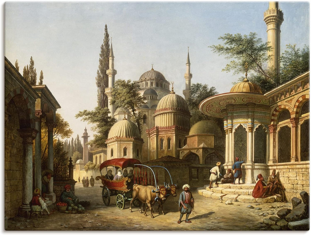 ARTland Leinwandbilder Wandbild Bild auf Leinwand 60x45 cm Wanddeko Gemälde Architektur Orient Türke