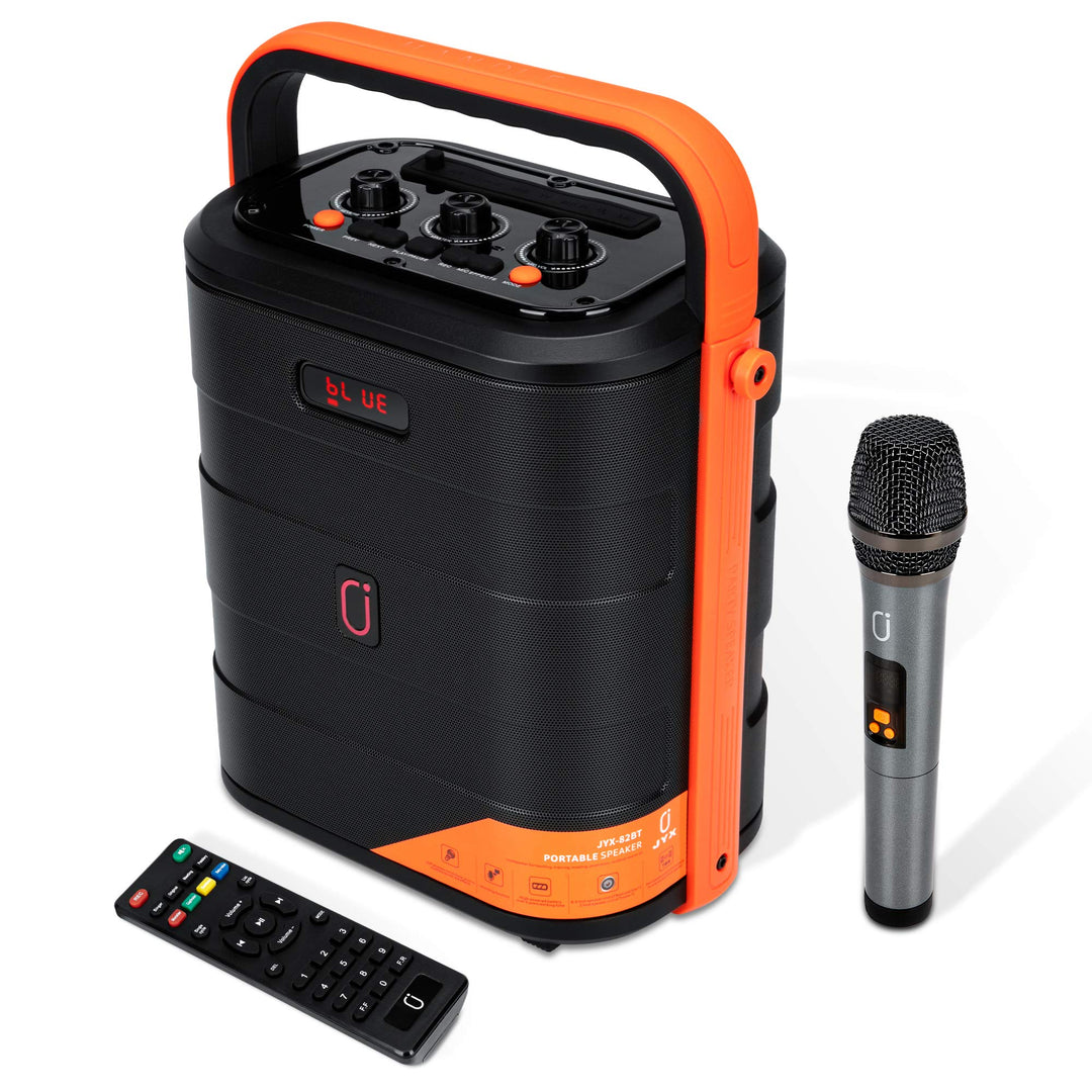 JYX Karaoke Anlage mit Drahtloses Mikrofon, Karaoke Maschine, Karaoke Lautsprecher Bluetooth System