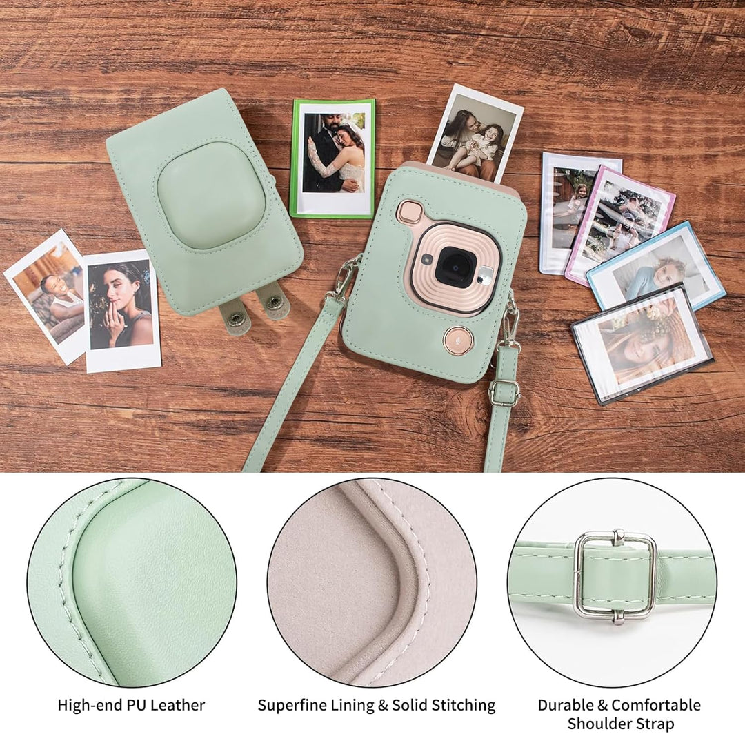 HIYQIN Mini LiPlay Tasche und Magnetische Bilderrahmen, Schutzhülle Kompatibel mit Fujifilm Instax L