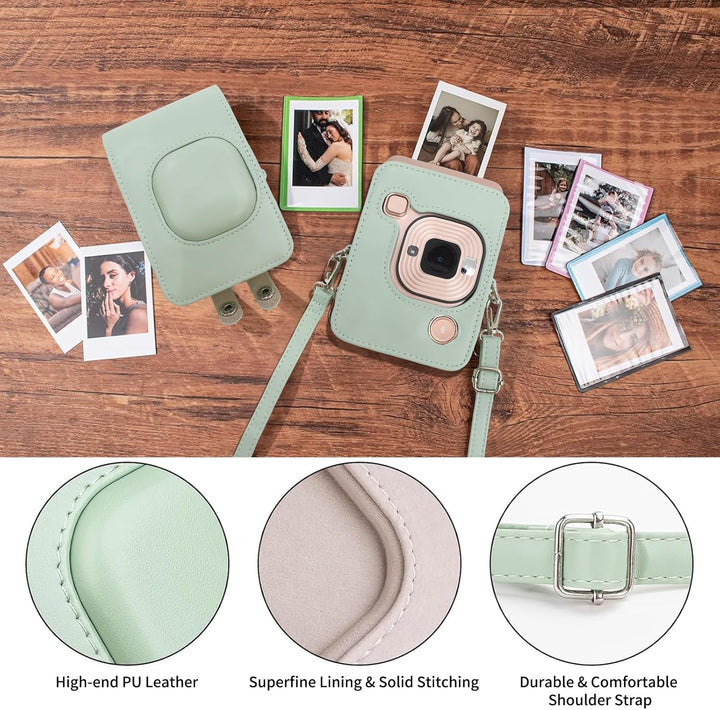 HIYQIN Mini LiPlay Tasche und Magnetische Bilderrahmen, Schutzhülle Kompatibel mit Fujifilm Instax L