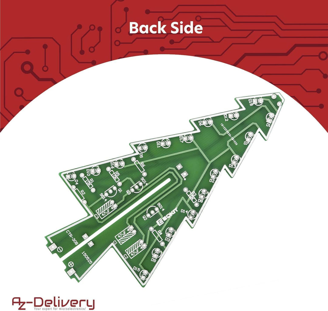 AZDelivery 3 x DIY LED Weihnachtsbaum Kit zum selber löten inklusive E-Book!