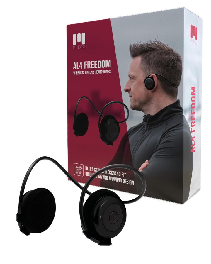 MIIEGO AL4 Freedom Bluetooth Kopfhörer - Kabellos & Wasserfest - Ultrasichere Passform - Kristallkla