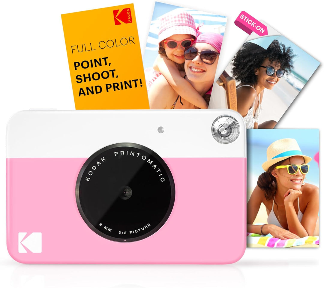 KODAK Printomatic Vollfarb-Sofortdruckkamera-Starterpaket + Softcase + Zink-Fotopapier (20er-Pack) –