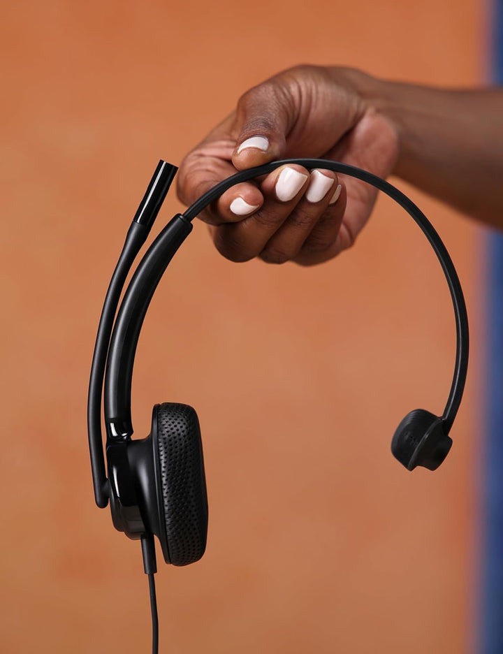 Poly Mission 410 Headset für PC, Monaural, USB‑C/USB‑A, KI‑Geräuschunterdrückung, UC‑Zertifiziert, S