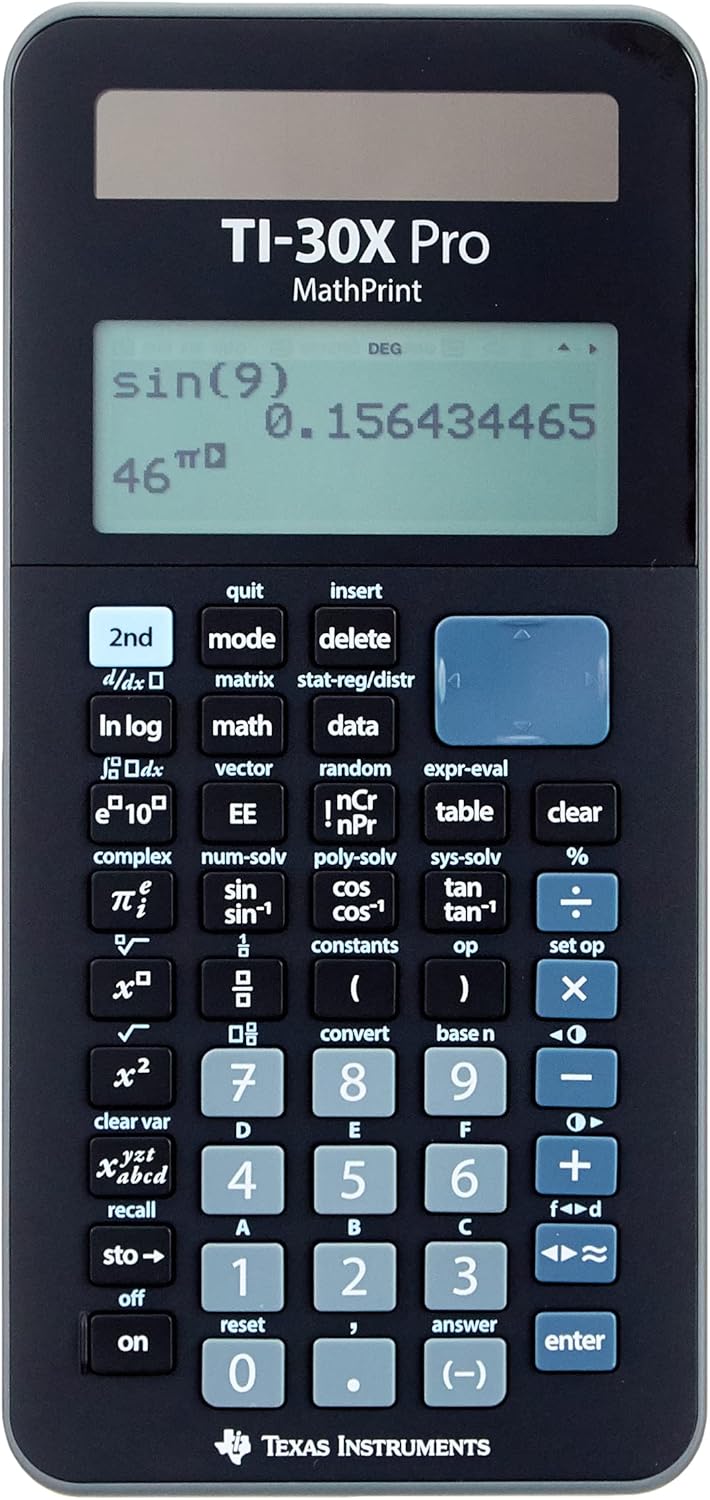 Texas Instruments TI-30X Pro MathPrint Wissenschaftlicher Schulrechner (4-zeilig)