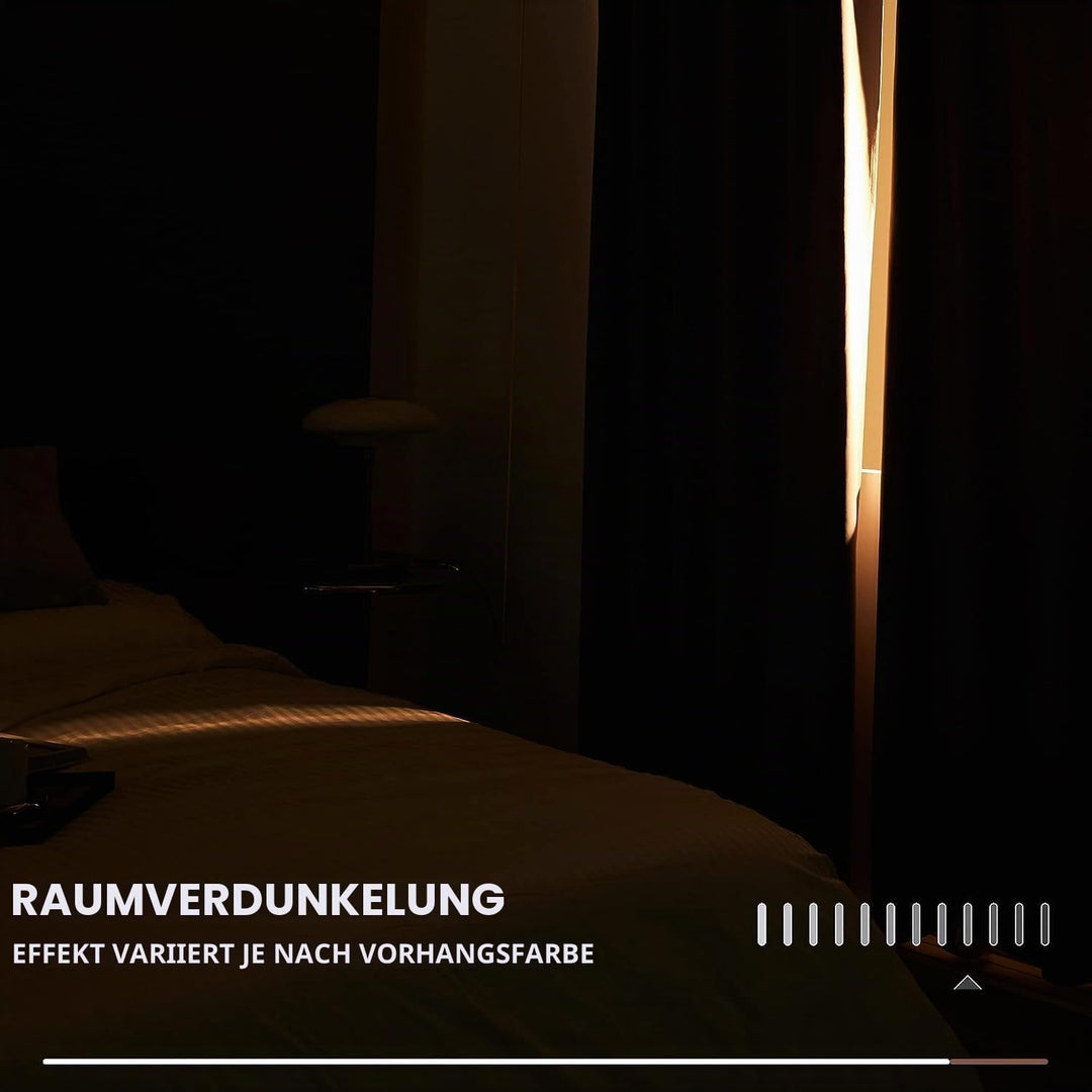 Deconovo Blickdichter Vorhang mit Schlaufen Verdunkelung Dicke Gardinen Wohnzimmer Thermogardinen ge