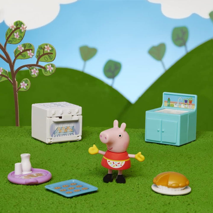 Peppa Pig Peppa’s Club Peppa Loves Baking Little Spaces Themed Preschool Toy, Includes 1 Figure and