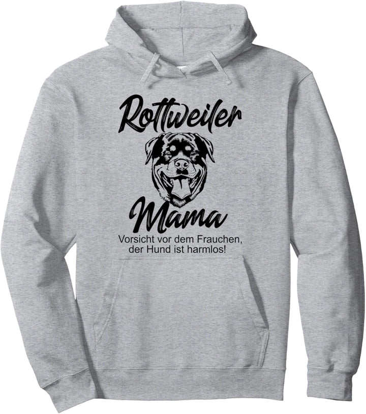 Vorsicht vor dem Frauchen der Hund ist harmlos Rottweiler Pullover Hoodie