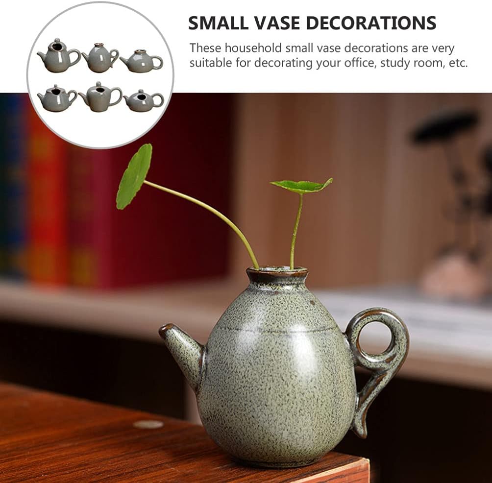 BESPORTBLE Kunstpflanze 6 Stücke Keramik Set Mini Dekorative Moderne Blumenvase Einzelne Flasche Vin