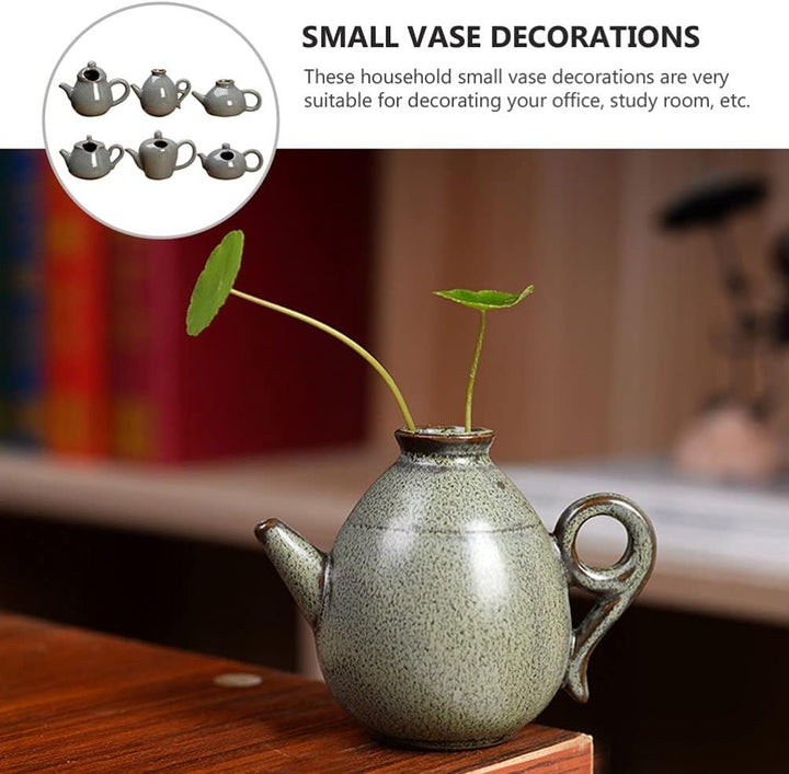 BESPORTBLE Kunstpflanze 6 Stücke Keramik Set Mini Dekorative Moderne Blumenvase Einzelne Flasche Vin