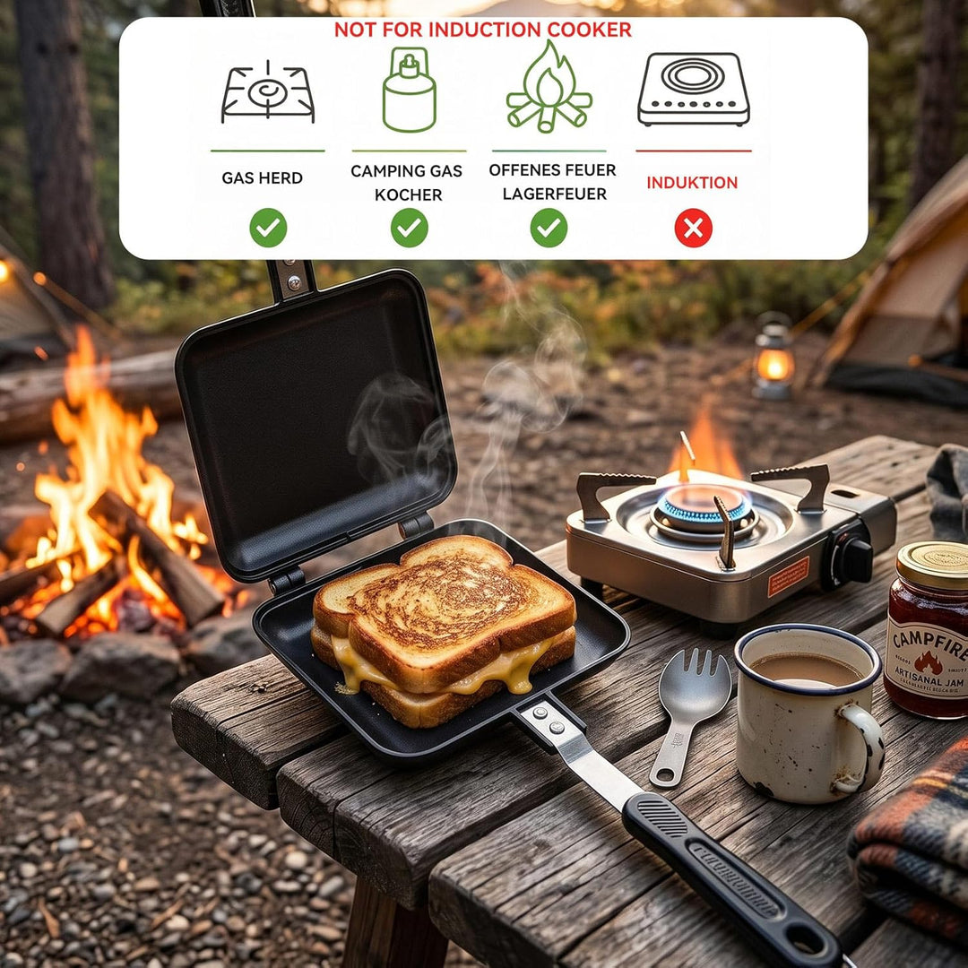 Frühstücks-Sandwichmaker Sandwich-Toaster, Camping-Sandwich-Maker, The Deep Fill Sandwich Toaster, b